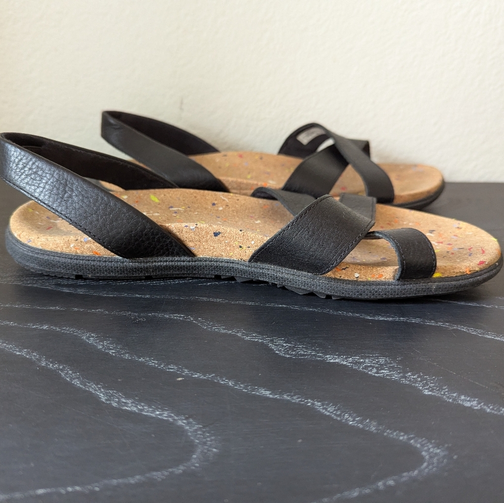LIKE NEW Merrell Women's Size 9 Napa Valley Sling Back Leather Sandals Black - Picture 5 of 11